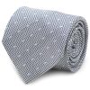 Dotted Herringbone Grey Silk Tie