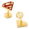 Gold Enamel Superman Shield Cufflinks