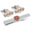 San Francisco Giants Baseball Cufflinks and Tie Bar Gift Set