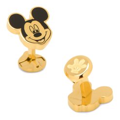 Stainless Steel Black and Gold Mickey Mouse Cufflinks