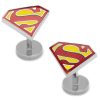 Textured Superman Shield Cufflinks