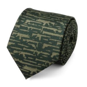 AE-GPGR-TR Gun Patterned Green Men's Tie