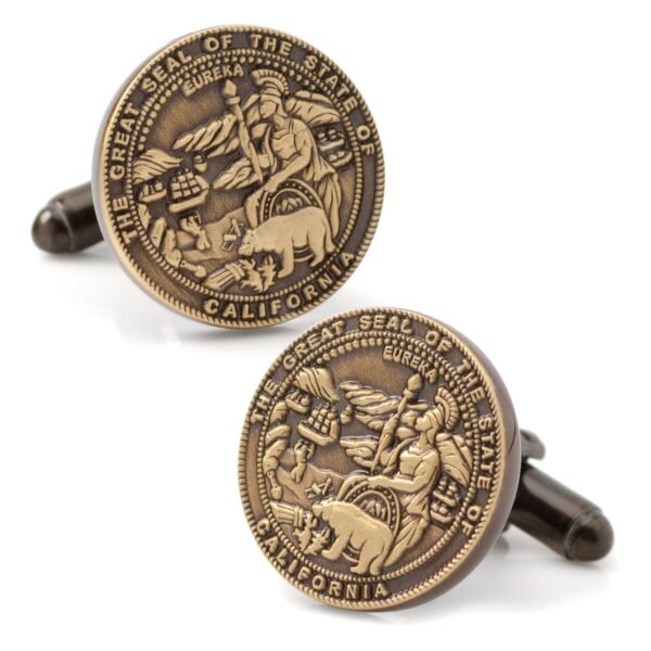 CC-CAS-SL_b4b34383-53b4-480a-89a7-ac6c75045923 California Seal Embossed Cufflink