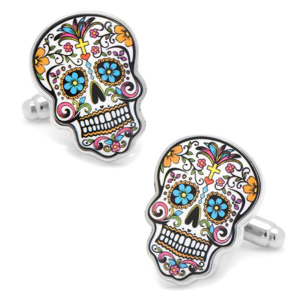 CC-DODS-SL_93107a39-747c-405b-a8f1-0683f2868a67 Day of the Dead Skull Cufflinks