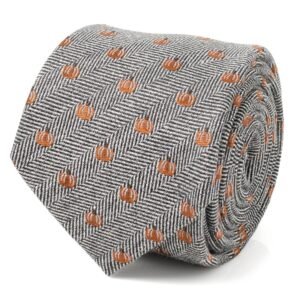 CC-HB-PMPK-TR Holiday Pumpkin Herringbone Tie
