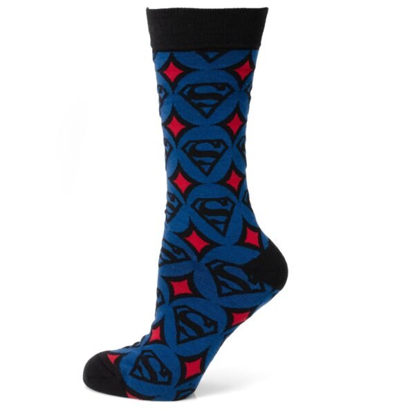 DC-SM-CI-BL-SC DC Superman Circle Motif Blue Men's Socks