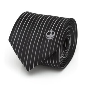 DN-DS-NBCST-BK-TR_b35b7768-e4b1-4109-9a4d-8c27a4c874c3 Disney The Nightmare Before Christmas Jack Skellington Striped Men's Tie