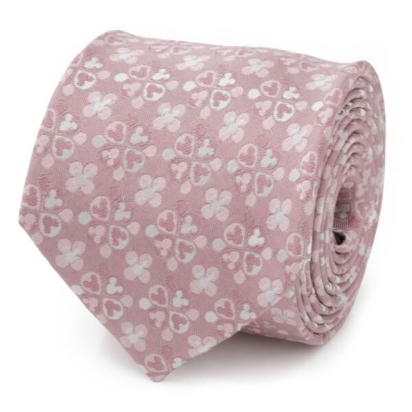 Disney Mickey Mouse Silhouette Blossom Pink Men's Tie