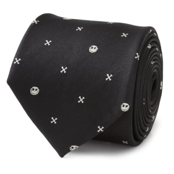 DN-NBC-JS-BK-TR Disney The Nightmare Before Christmas Jack Skellington Black Men's Tie
