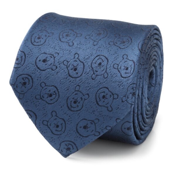 DN-WTP-TNL-BL-TR Disney Winnie the Pooh Blue Tonal Men's Tie