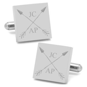 OB-291-ARROW Crossed Arrows Engravable Cufflinks