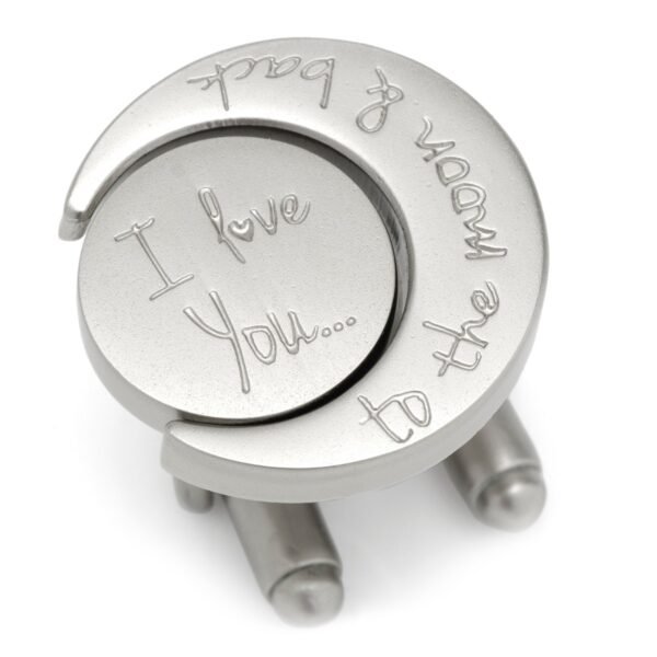 OB-LYMB-SL Love You to the Moon and Back Cufflinks