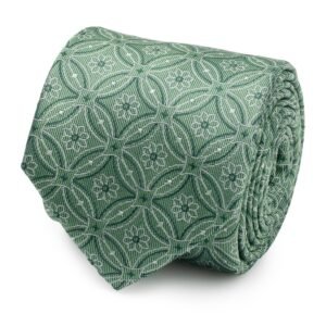 Watercress Green Tiled Big & Tall Men's Tie