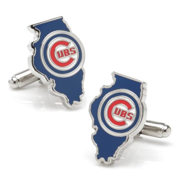 MLB Chicago Cubs State Shaped Cufflinks