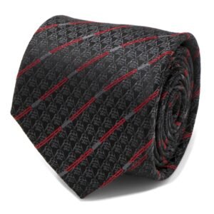 SW-DVLS-BK-TR_51aa605f-da14-4661-bdd3-dedb131121ad Star Wars Darth Vader LIGHTSABER Black and Red Striped Tie