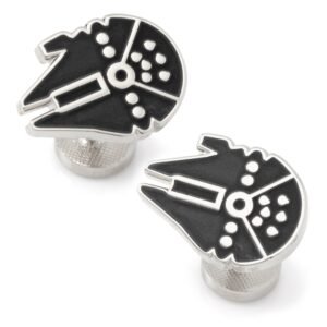 Star Wars Millennium Falcon Silver Inlaid Cufflinks