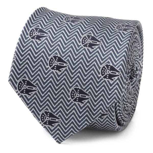 SW-MF-HRB-BL-TR Star Wars Millennium Falcon Herringbone Tie
