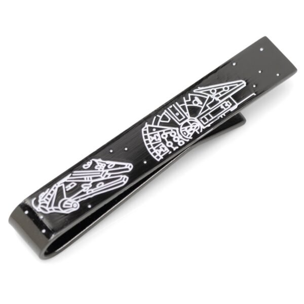 SW-MF-WHT-TB_eeebd8d1-0d4f-4795-a798-8ea11a8b003c Star Wars Millennium Falcon Black and White Tie Bar