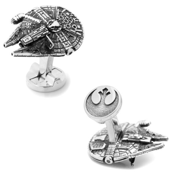 SW-MF7-3D Star Wars Millennium Falcon 3D Cufflinks
