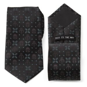 SW-MND-MT-BK-TR_4976b440-e7ce-4ecf-994a-f231a486dcdc Star Wars Mandalorian Motif Black Tie