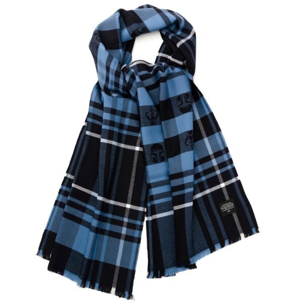 SW-MND-NVY-SF_609640f7-c5ab-4bc7-8233-bcfb5c2d936a Star Wars Mandalorian Blue Tartan Scarf