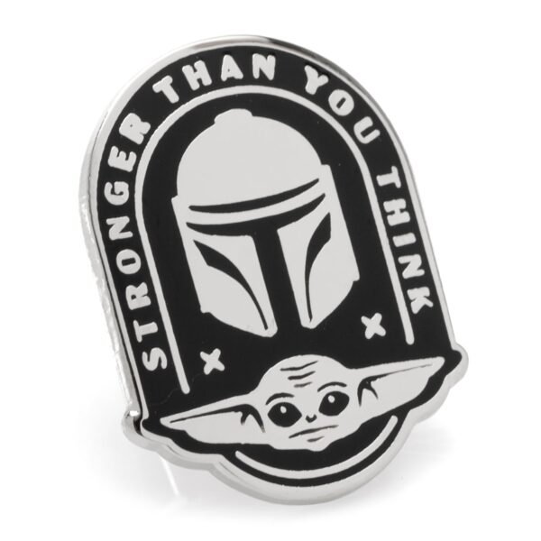 SW-MND-STGR-SL-LP Star Wars Mandalorian and Grogu Stronger Than You Think Lapel Pin