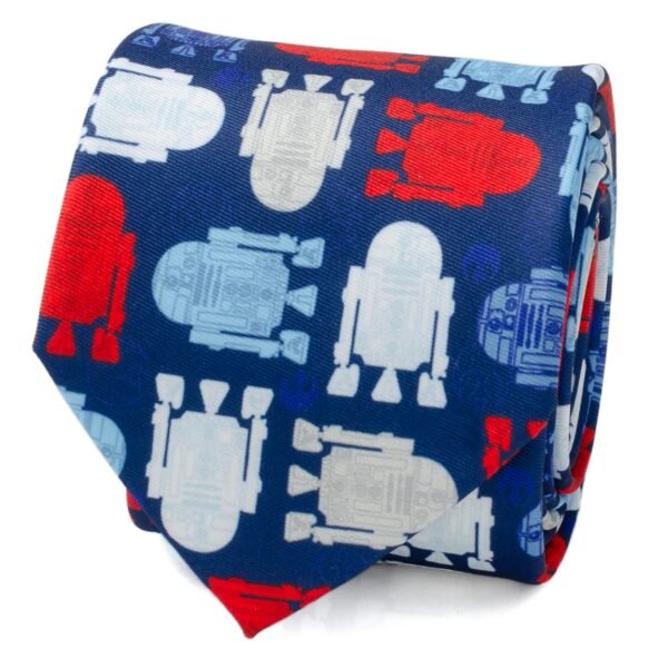 SW-R2D2-NV-TR Star Wars R2-D2 Red, White, and Blue Tie