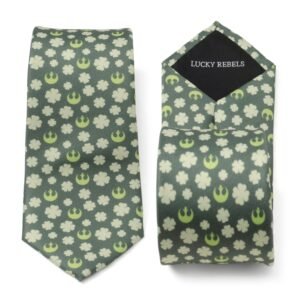 Star Wars Rebel Alliance Crest and Shamrock Green Tie