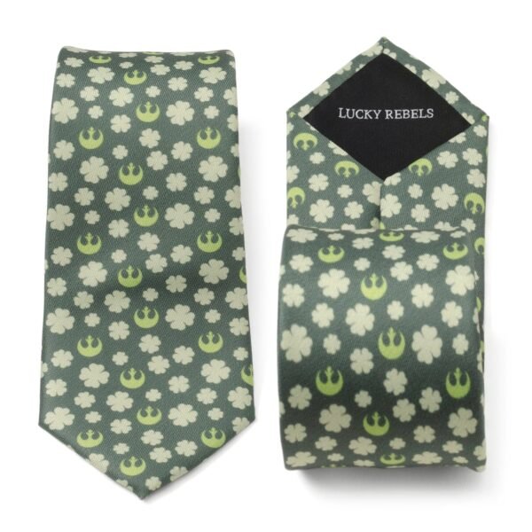 Star Wars Rebel Alliance Crest and Shamrock Green Tie