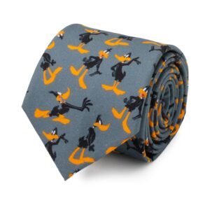 Looney Tunes Daffy Duck Grey Men's Tie